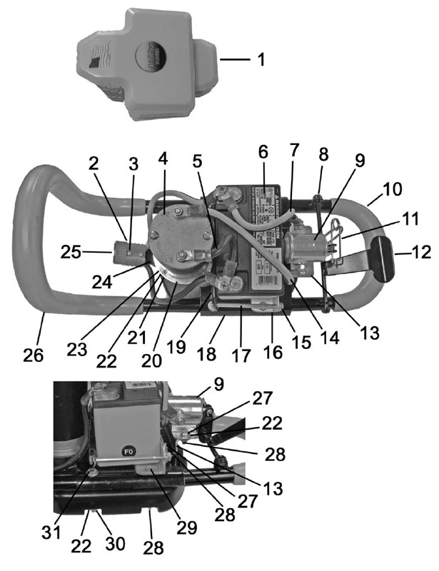 Jiffy PROII Lectric Model 55 20112012 Ice Auger Parts